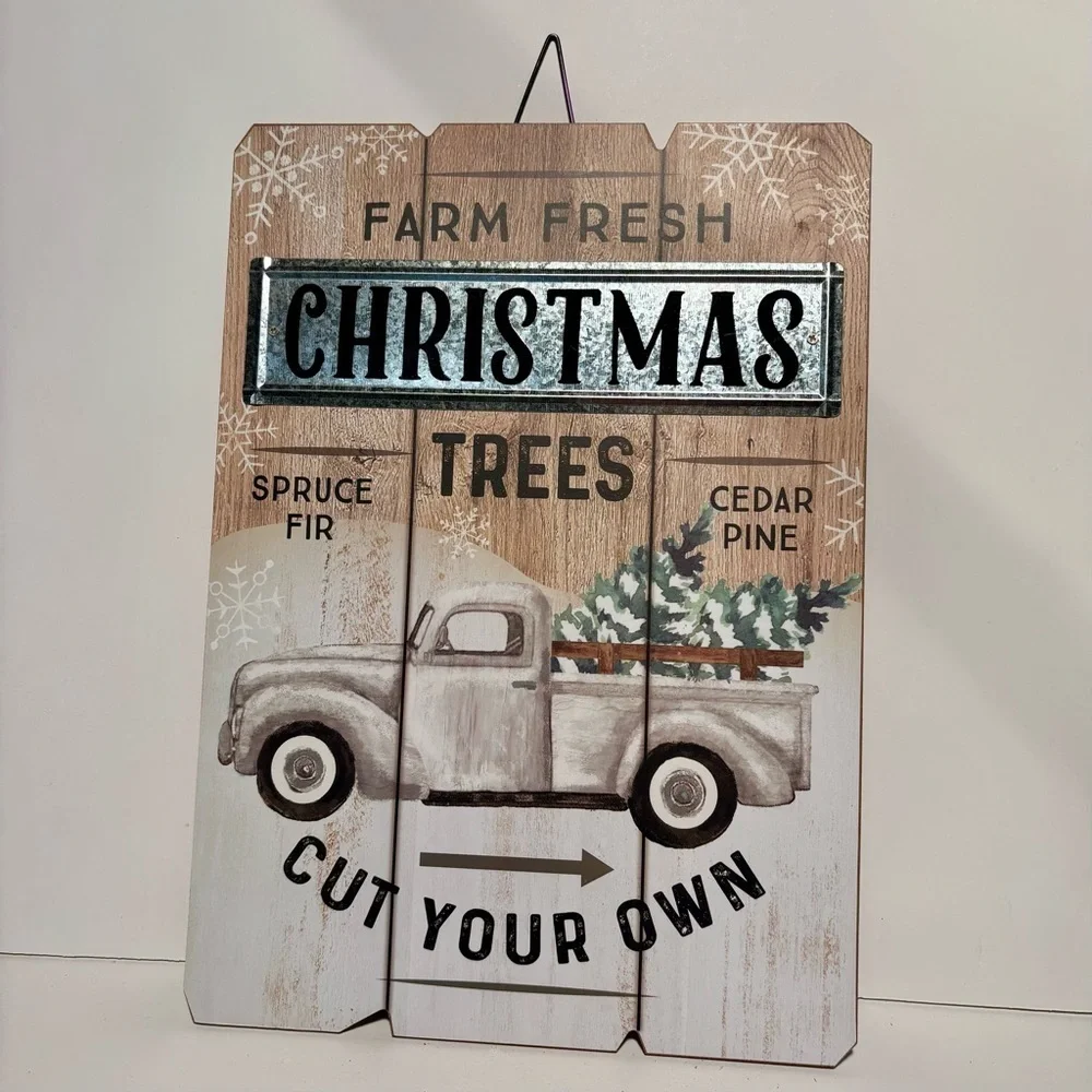 Farm Fresh Christmas Tree Sign - 10 x 14